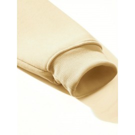 Men'S Casual King Crown Print Hoodie, 100% Polyester Long Sleeve Sweatshirt, Winter Knit Fabric with Slight Stretch, Regular Fit Hooded Top, 200g/m² - Trendy American Style Clothing Gift