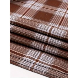 Autumn and Winter Thickened Fleece-Lined Men's Classic Outdoor Casual Home Office Wrinkle-Resistant Plaid Shirt with Multiple Pockets