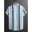 Men's & White Striped Short Sleeve Dress Shirt - Breathable Summer Collar Button-Front Blouse, Mint-Green Tones Vertical Stripes, Casual & Formal Wear (/White/Beige/Navy) - Traditional & Modern Style, Chinese Size, Please Check The Size Guide Carefully