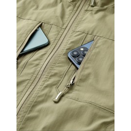 6801 Multi-Pocket Outdoor Vest - Sleeveless Stand Collar Casual Hiking & Travel Vest with Multiple Pockets, Durable Non-Stretch Fabric, All-Season Use, Hand Washable, Hiking Gear, Secure Zipper Closure