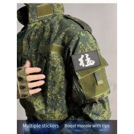 [2pcs ACU Tactical Set] ACU Tactical Set for Men - 2pcs Durable Breathable Little Green Camouflage Uniform, Professional Training Outdoor Workwear