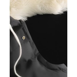 Men'S Hooded Vest - Thickened Warm Sleeveless Jacket with Zipper Closure, Red & Color Block Design, Polyester Lining, Casual Style for Cold Weather, Unisex Couple'S Outerwear, Multiple Colors Available, Winter Vest, Cold Weather Apparel