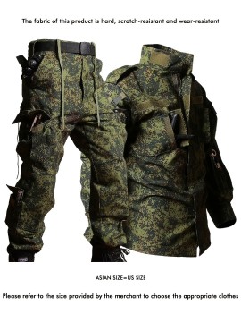 [2pcs ACU Tactical Set] ACU Tactical Set for Men - 2pcs Durable Breathable Little Green Camouflage Uniform, Professional Training Outdoor Workwear